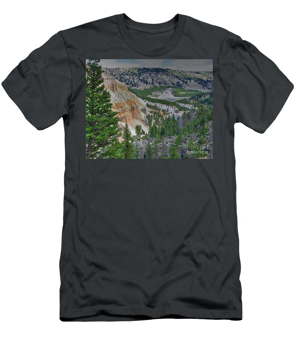Yellowstone River T-Shirt featuring the photograph Yellowstone River by Steve Brown