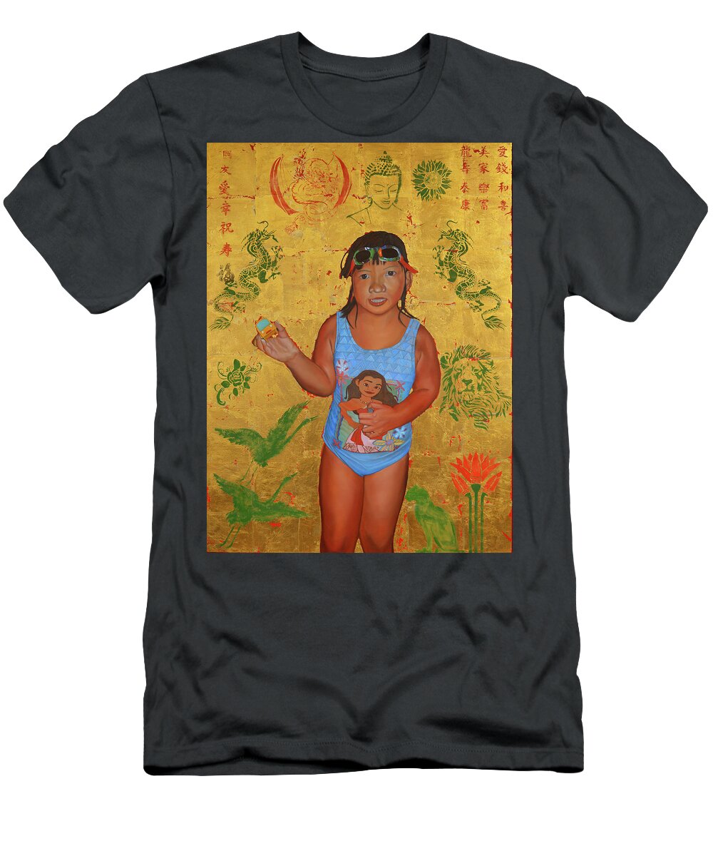 Oil Painting T-Shirt featuring the painting You are my sunshine by Thu Nguyen