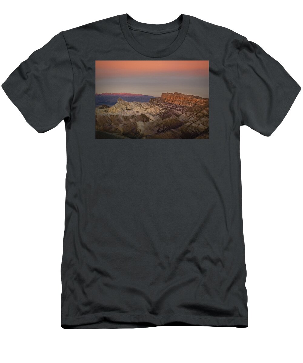 Zabriskie Point T-Shirt featuring the photograph Zabriskie Sunrise by Rebecca Herranen