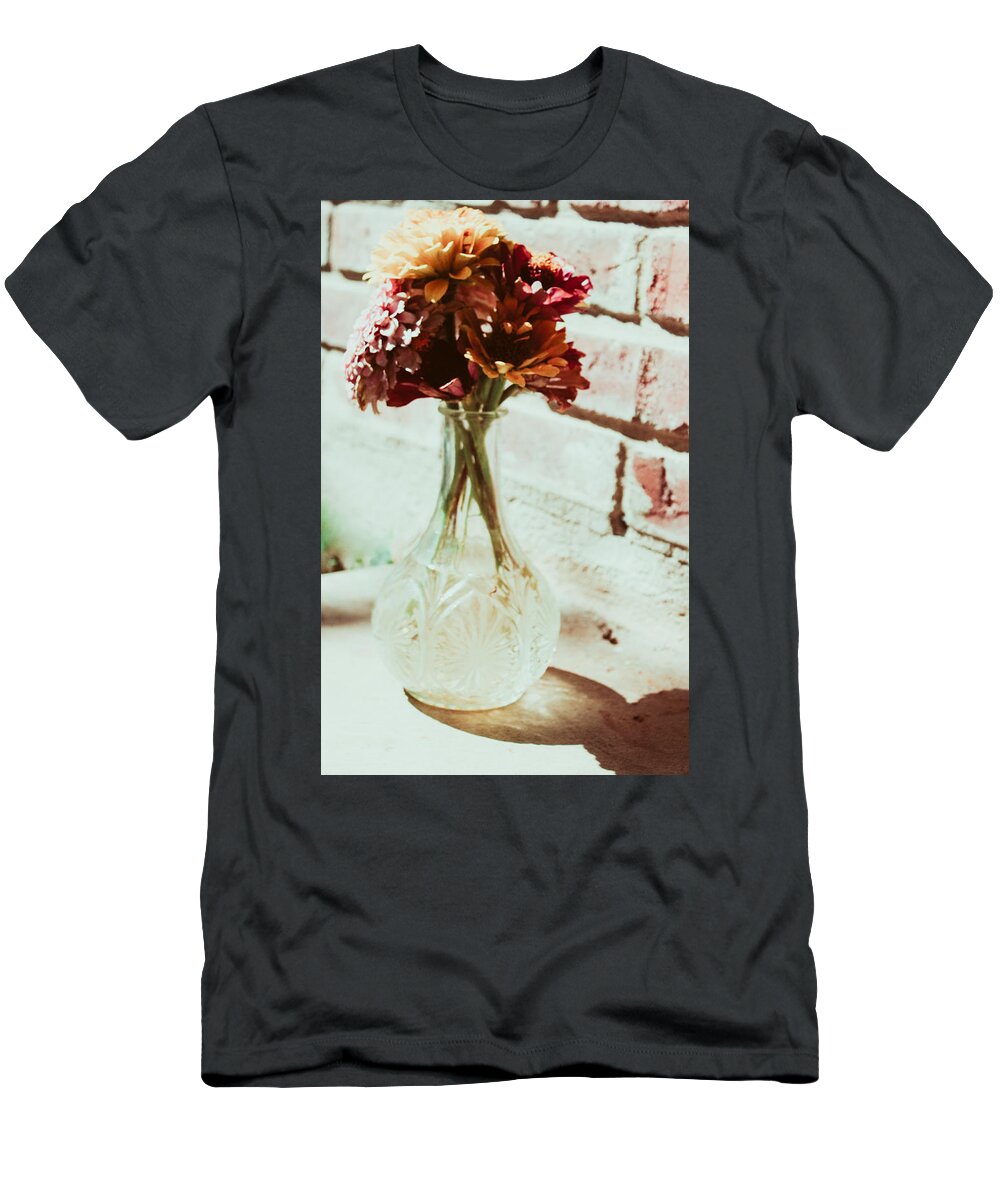 Zinnia Elegans T-Shirt featuring the photograph Zinnia Bouquet by Windy Craig