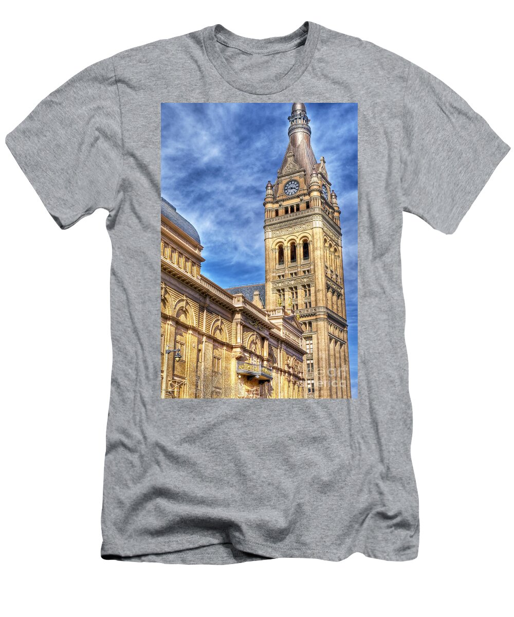 Milwaukee T-Shirt featuring the photograph 0410 Milwaukee City Hall by Steve Sturgill