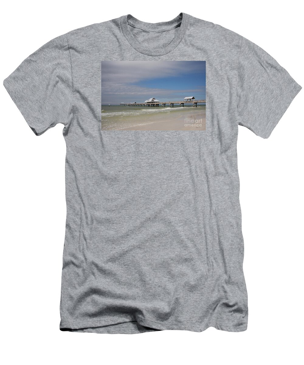 Clearwater T-Shirt featuring the photograph Clearwater Pier by Christiane Schulze Art And Photography