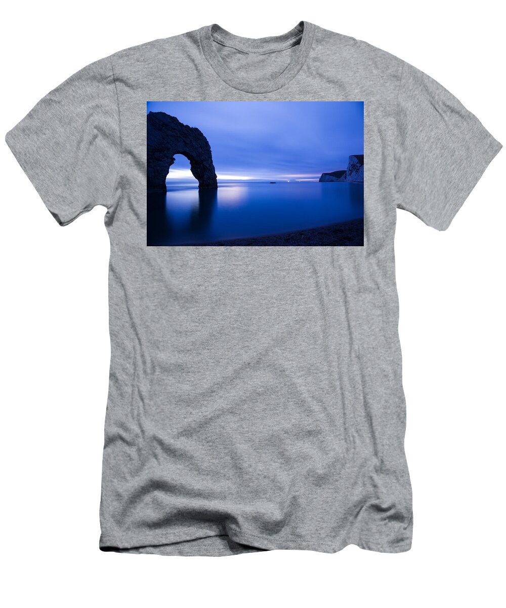 Durdle T-Shirt featuring the photograph Durdle Door at Dusk #1 by Ian Middleton