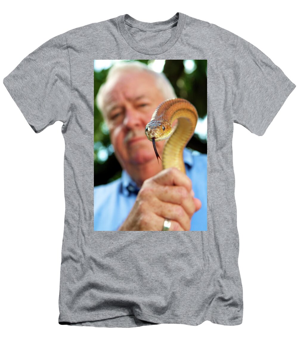65-69 Years T-Shirt featuring the photograph Eastern Rat Snake Scotophis #1 by Aaron Ansarov