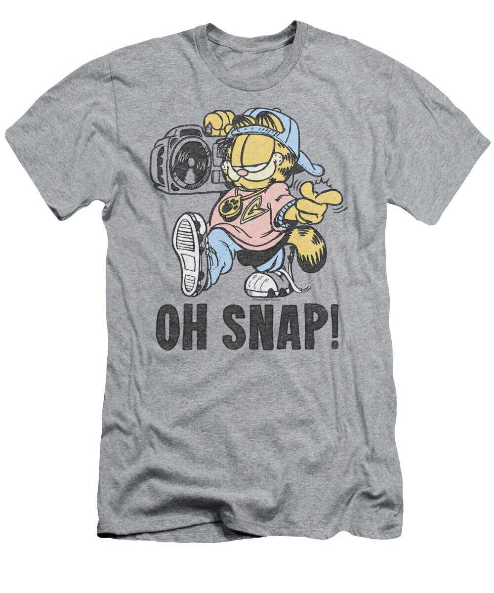 Garfield T-Shirt featuring the digital art Garfield - Oh Snap by Brand A