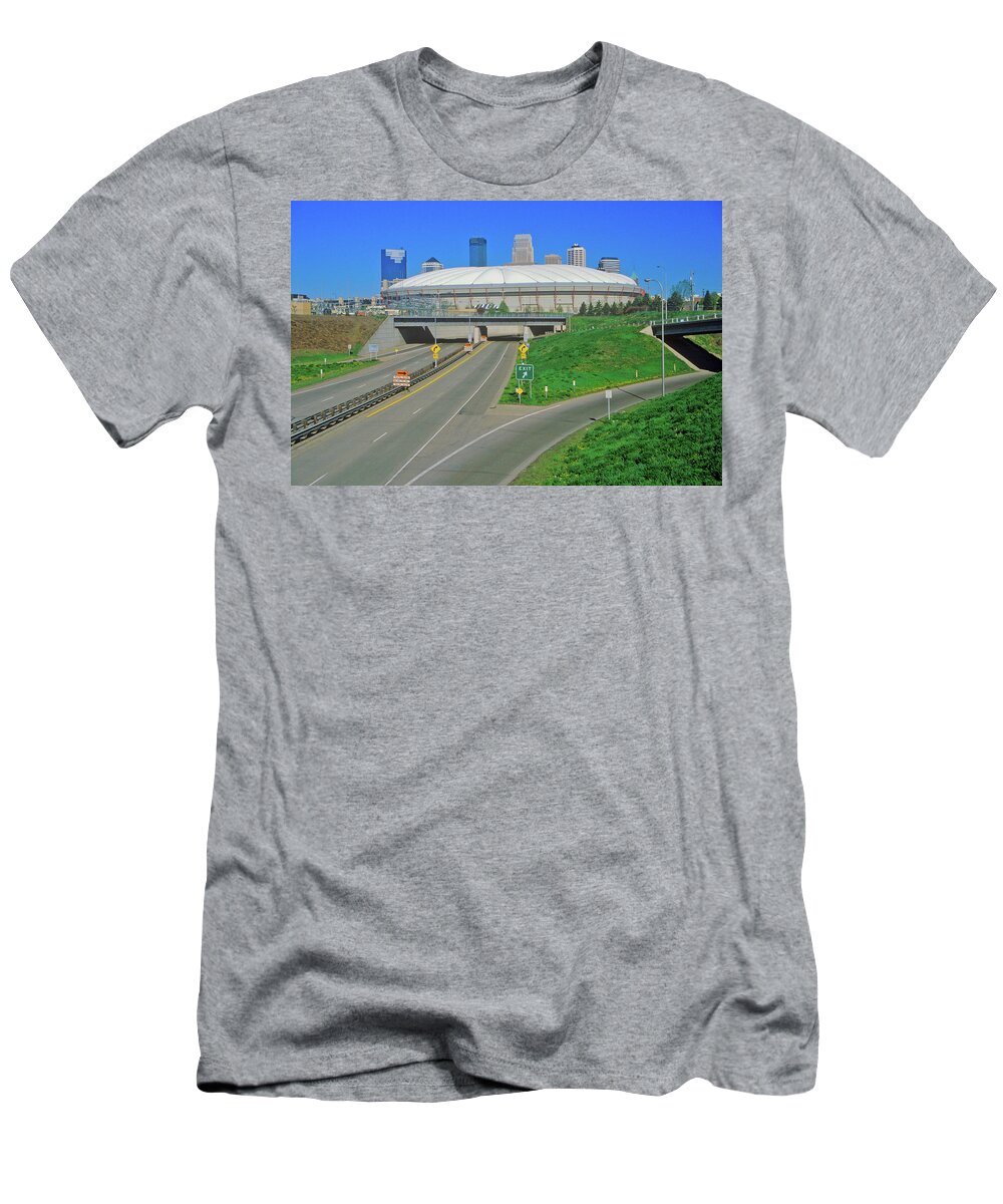 Photography T-Shirt featuring the photograph Hubert H. Humphrey Metrodome #1 by Panoramic Images