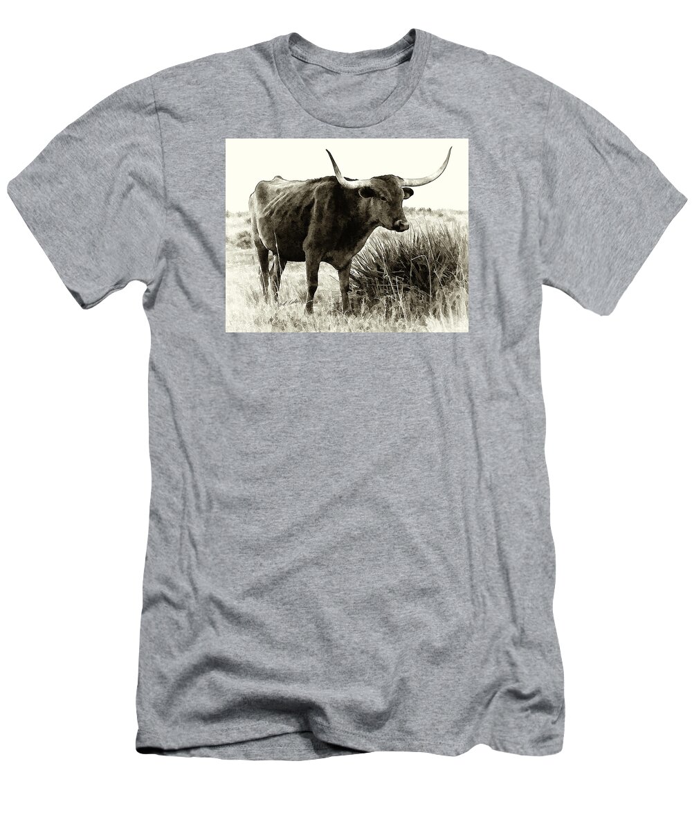 Bill Kesler Photography T-Shirt featuring the photograph Mama Longhorn by Bill Kesler
