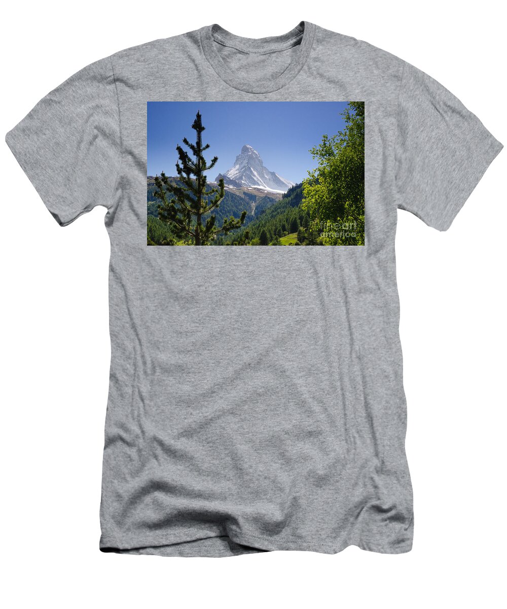 Mountains T-Shirt featuring the photograph Matterhorn in zermatt #1 by Mats Silvan