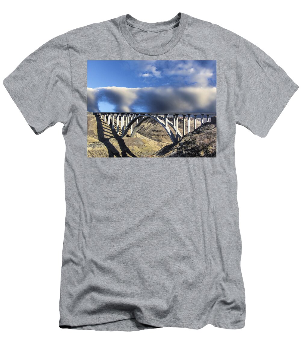 Bridge T-Shirt featuring the photograph Sky Bridge #1 by Dominic Piperata