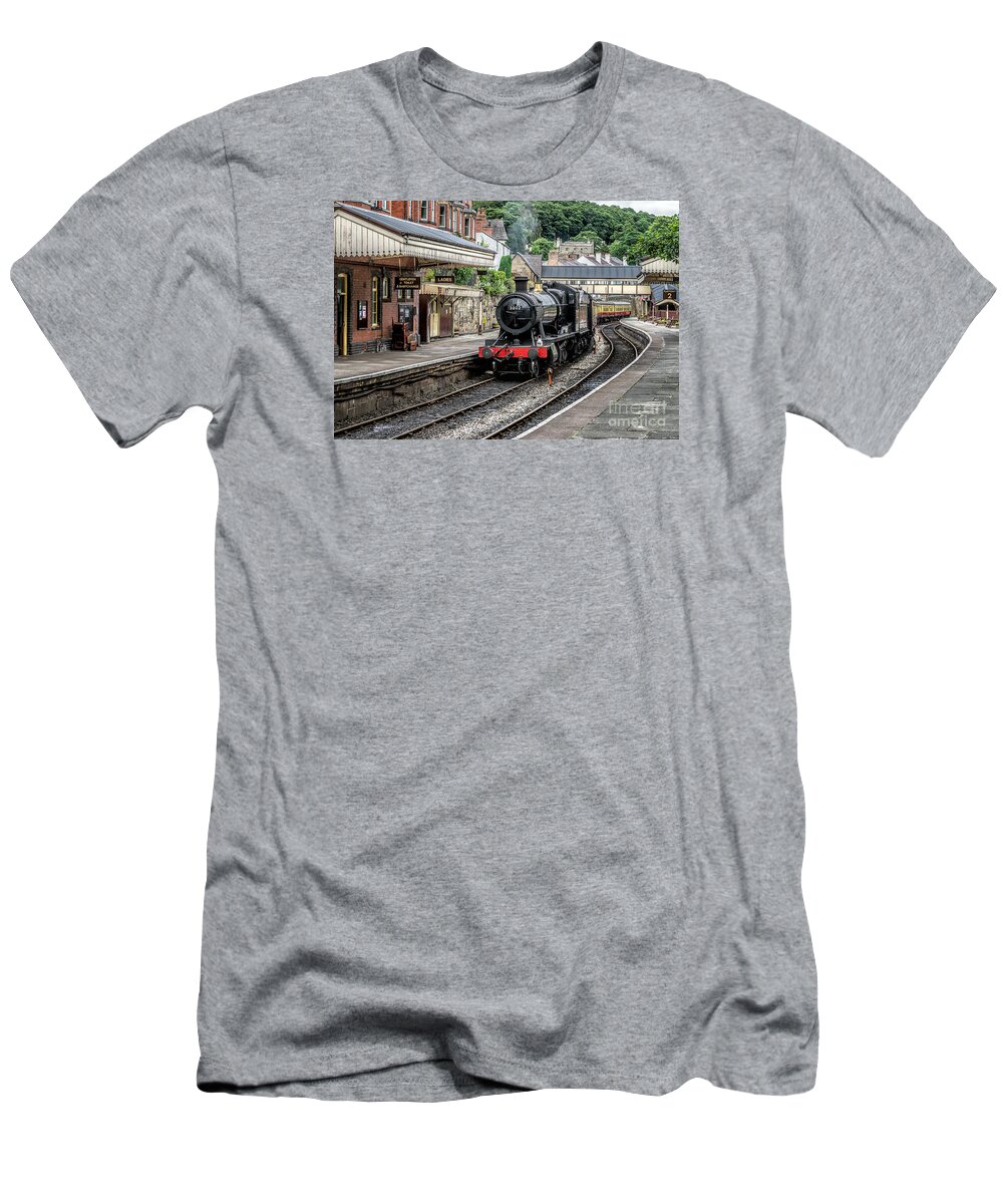 Steam Locomotive T-Shirt featuring the photograph Steam Train Wales by Adrian Evans