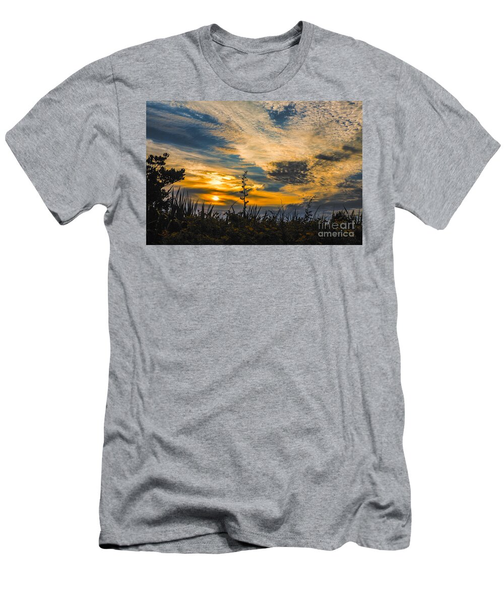 Beach T-Shirt featuring the photograph Tasman sunset #1 by Sheila Smart Fine Art Photography