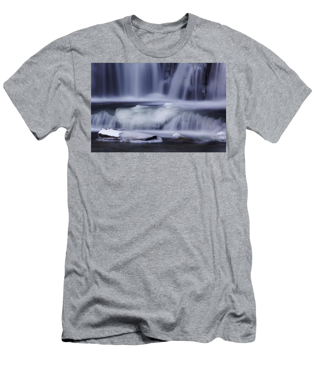 Waterfall T-Shirt featuring the photograph Winter Fall #1 by Melissa Petrey