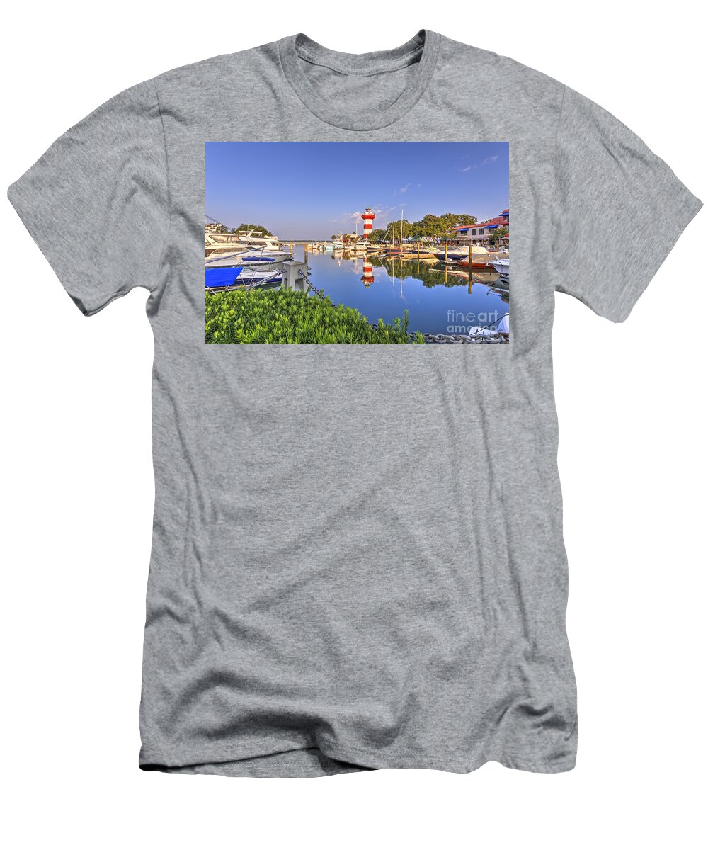 America T-Shirt featuring the photograph Lighthouse on Hilton Head Island #11 by Peter Lakomy
