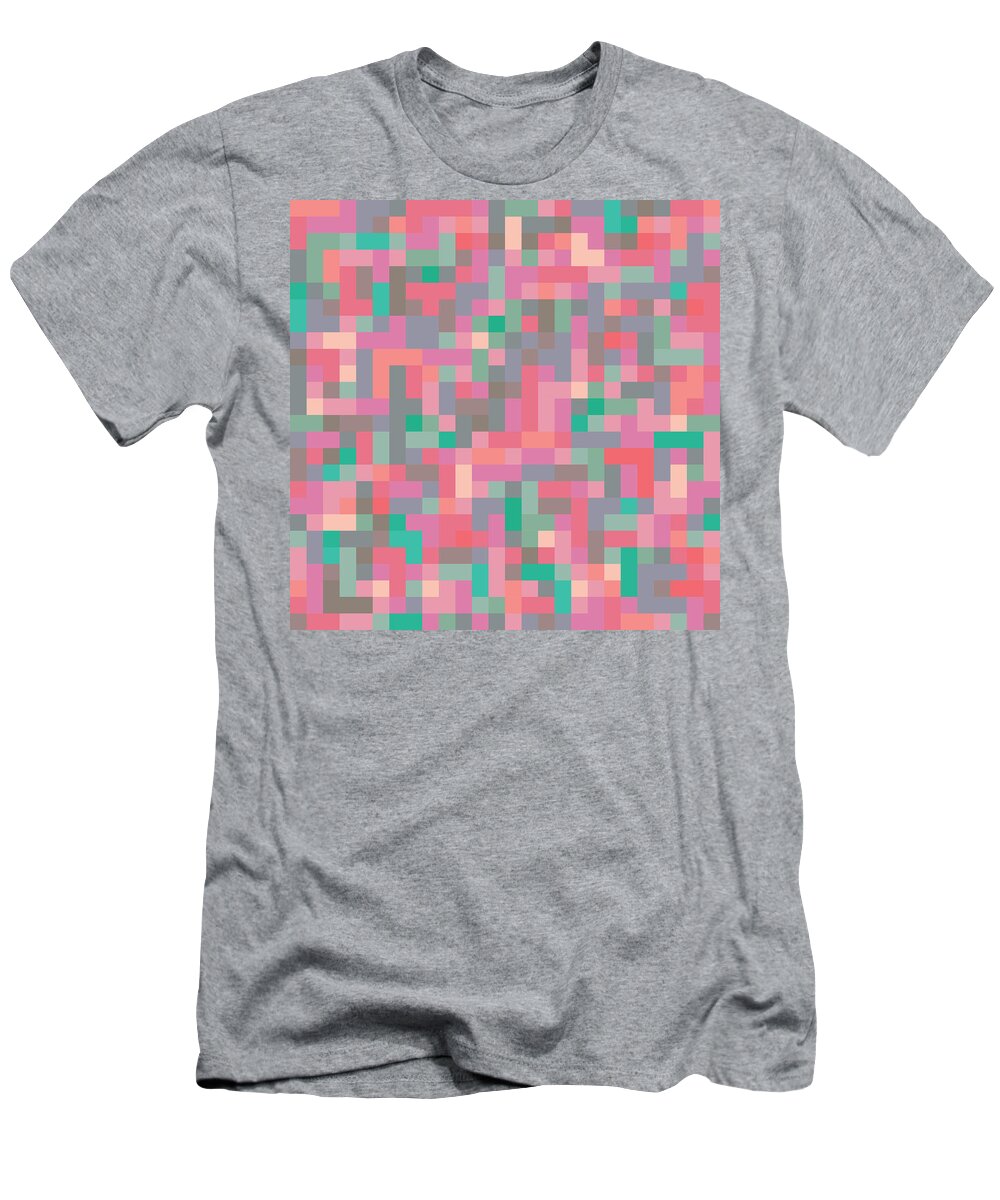 Abstract T-Shirt featuring the digital art Pixel Art #13 by Mike Taylor