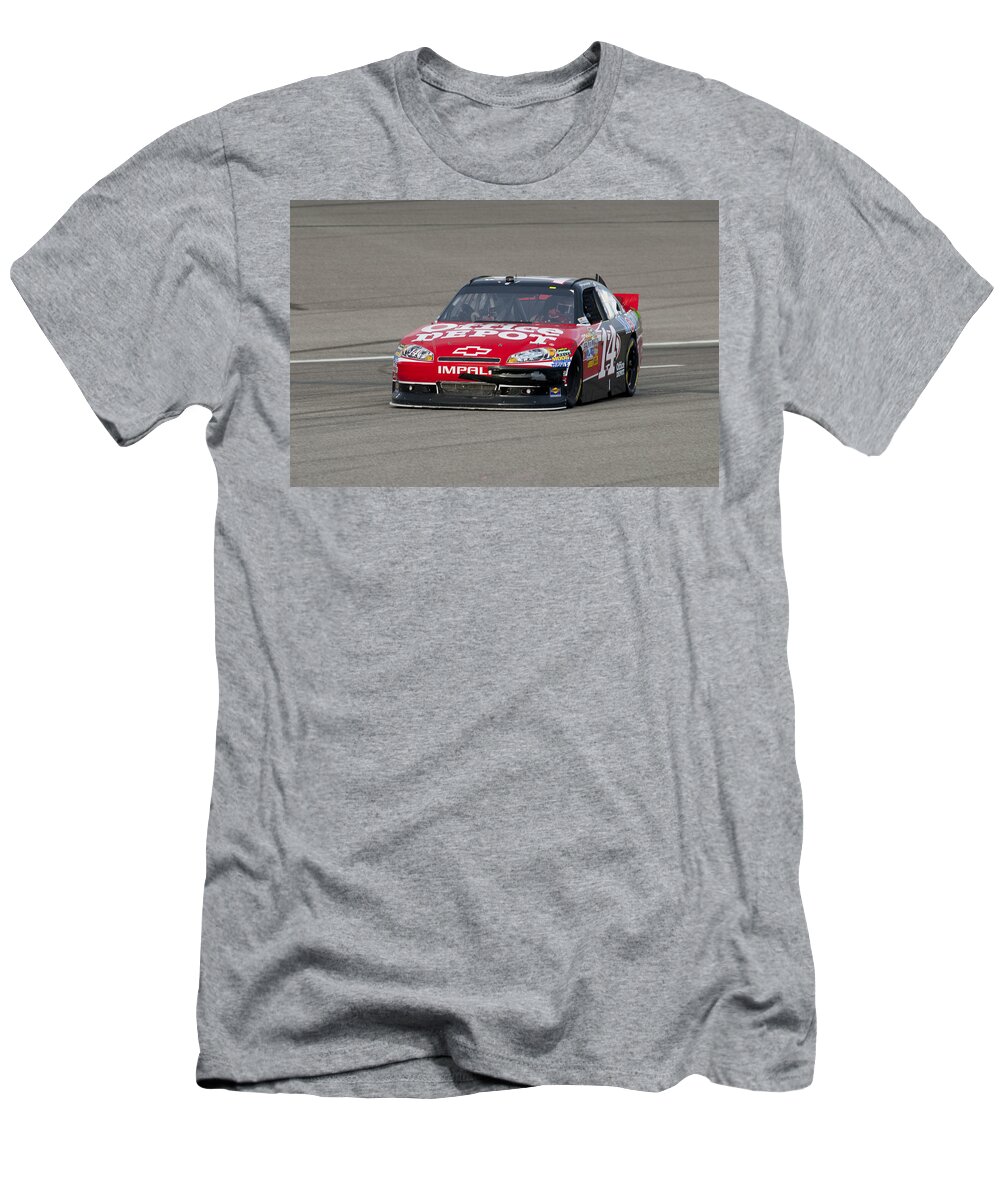 Nascar T-Shirt featuring the photograph 14 Tony Stewart Car by Kevin Cable