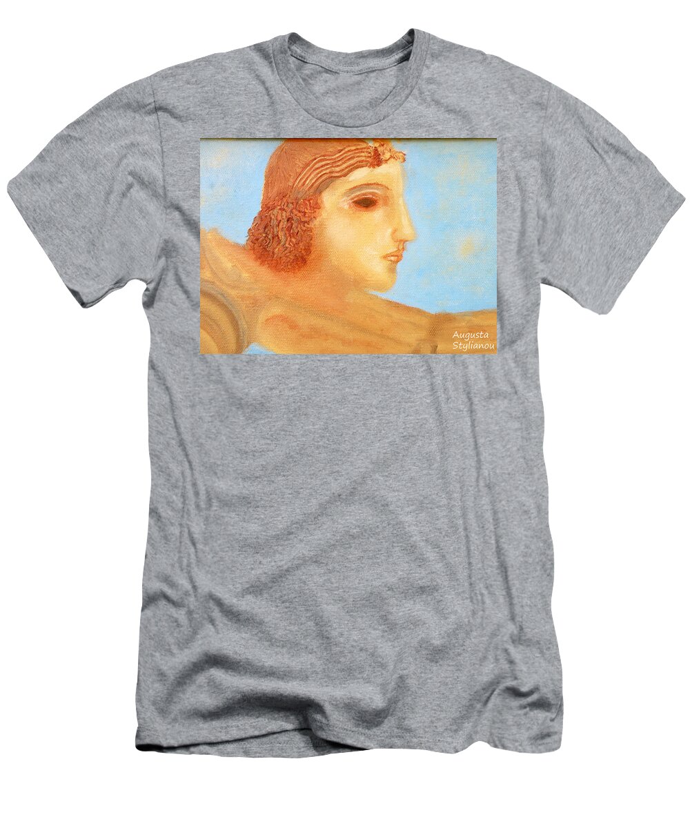 Augusta Stylianou T-Shirt featuring the painting Apollo Hylates by Augusta Stylianou