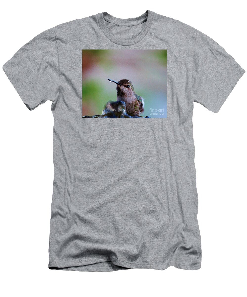 Hummingbird T-Shirt featuring the photograph Bubble Bath by Marcia Breznay