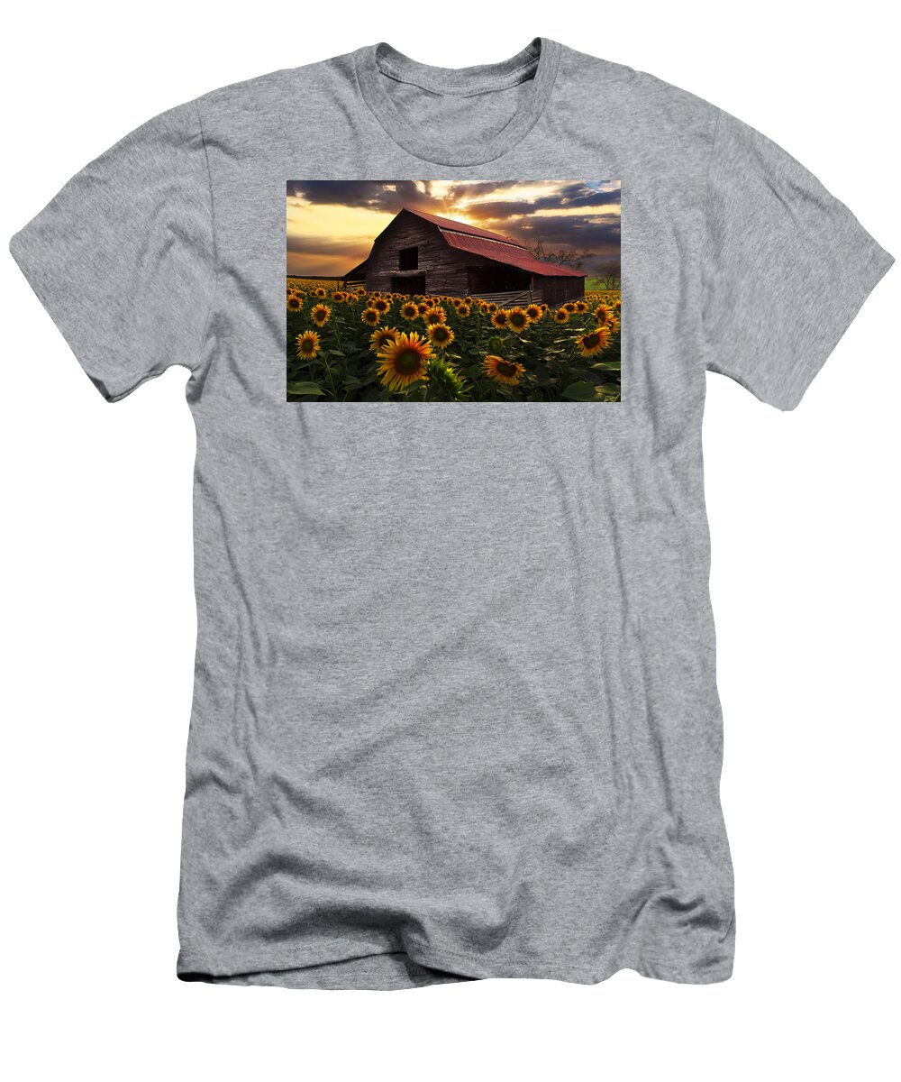 Sunflowers T-Shirt featuring the photograph Sunflower Farm by Debra and Dave Vanderlaan