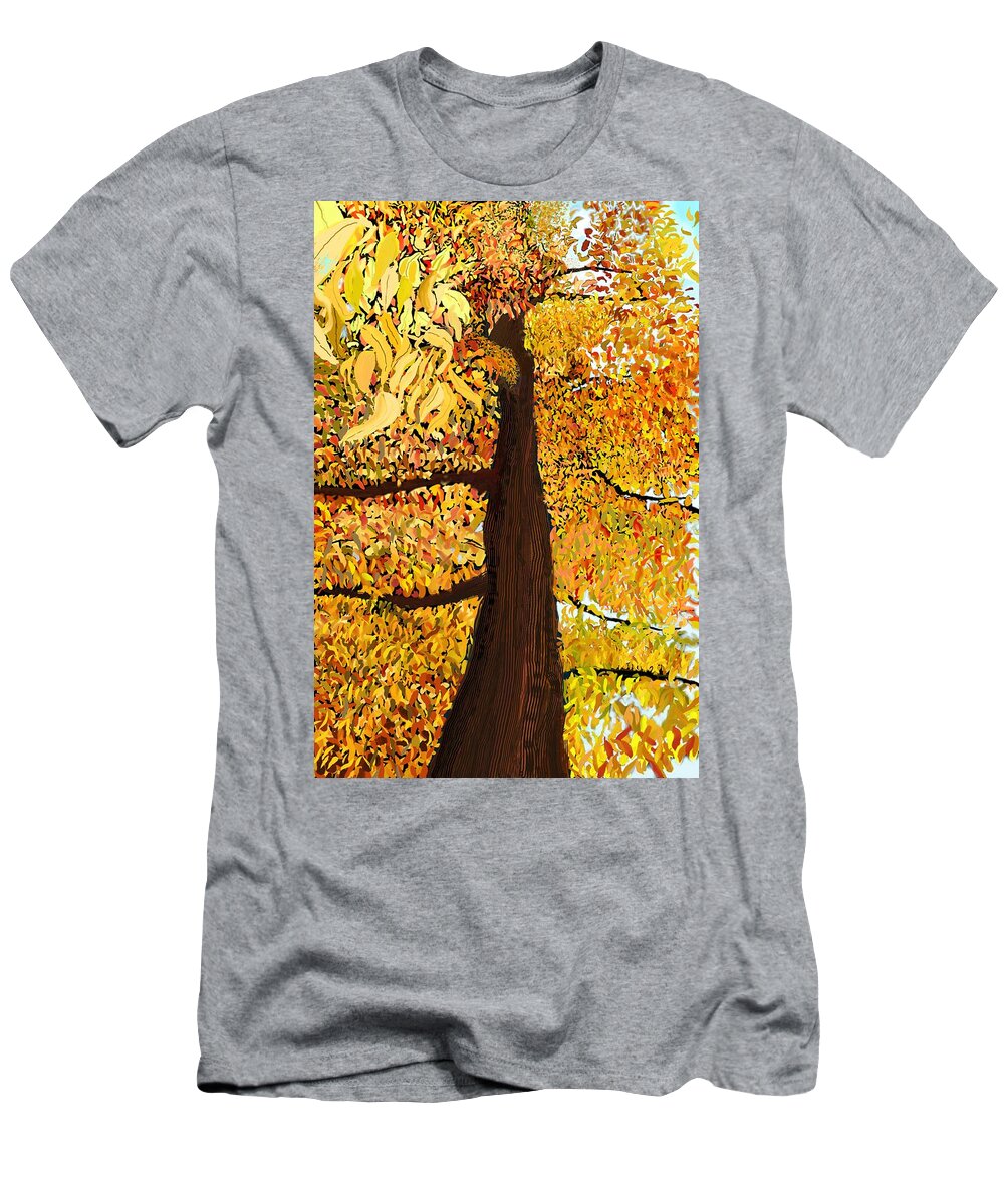 Wood T-Shirt featuring the digital art Up Tree by Douglas Day Jones