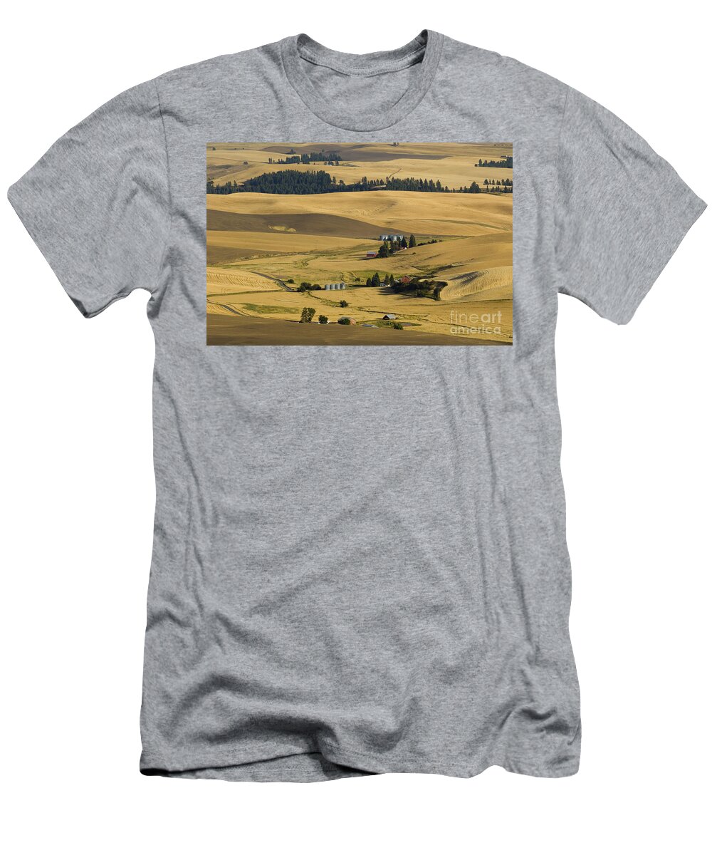 Field T-Shirt featuring the photograph Farm Fields #3 by John Shaw