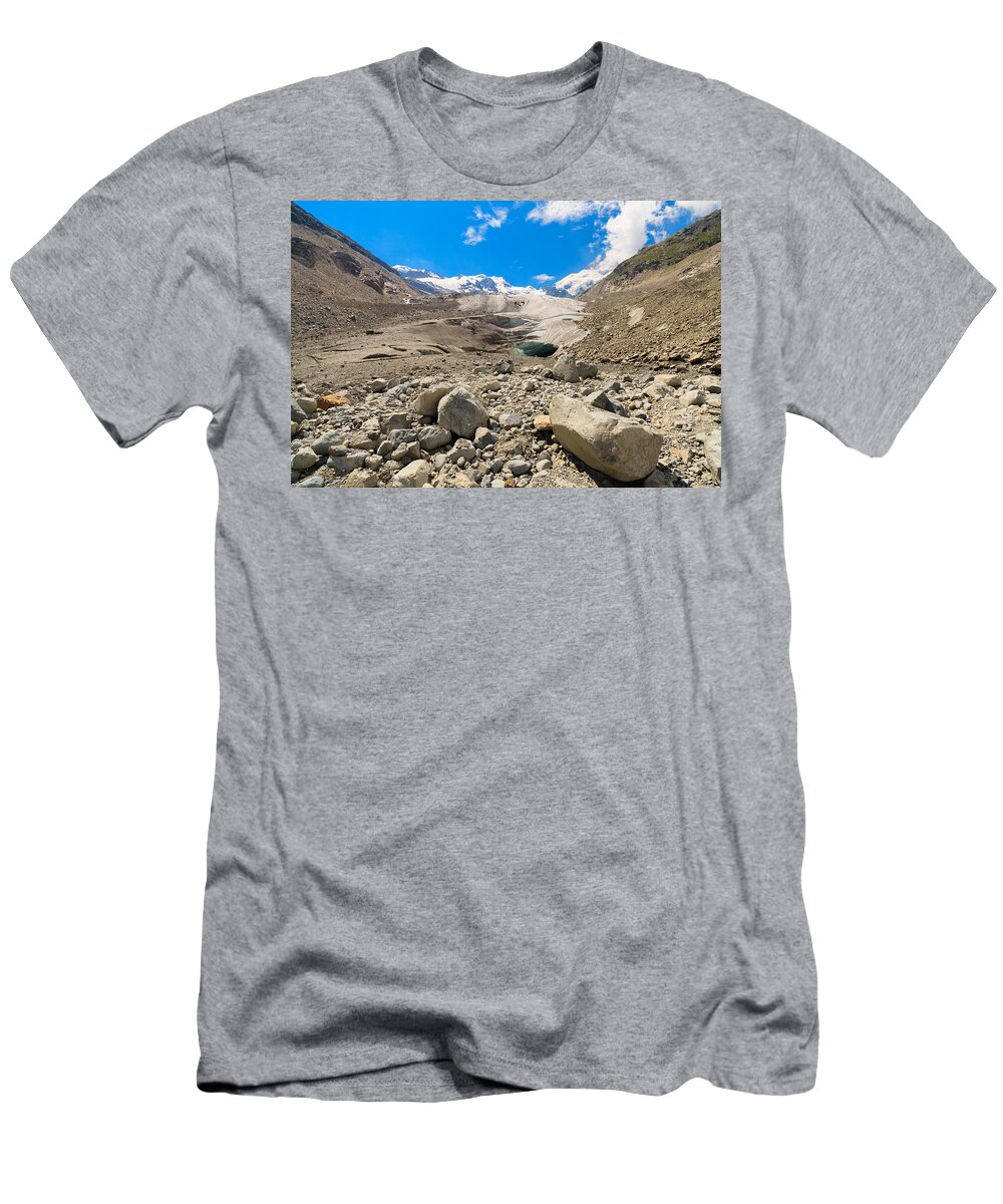 Bernina T-Shirt featuring the photograph Swiss Mountains #3 by Raul Rodriguez