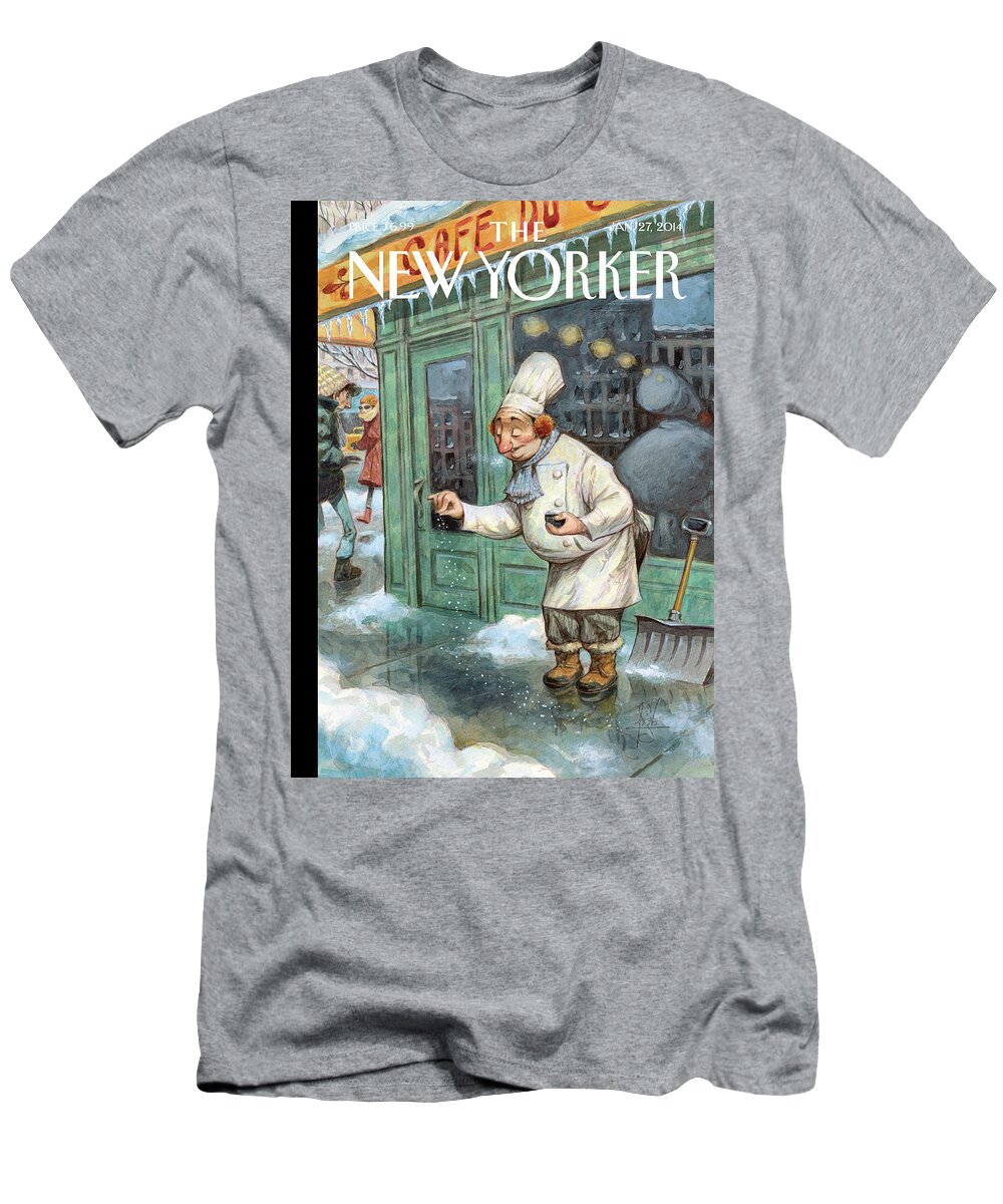 Cooking T-Shirt featuring the painting Just a Pinch by Peter de Seve