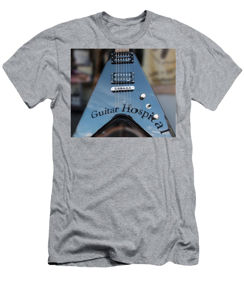 Guitar T-Shirt featuring the photograph A Place For Sick Guitars by Gary Slawsky