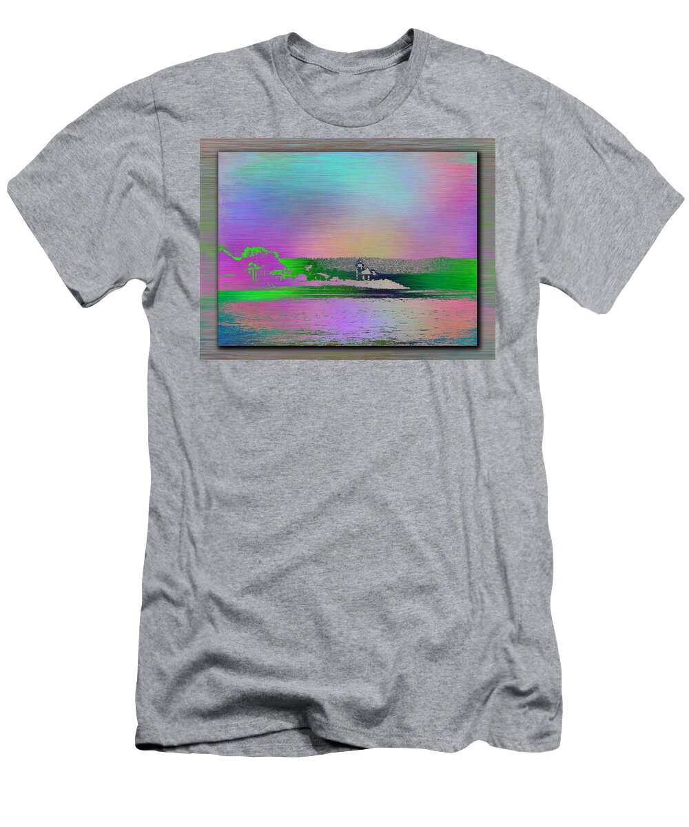 Lighthouse T-Shirt featuring the digital art Alki Point Lighthouse 3 by Tim Allen
