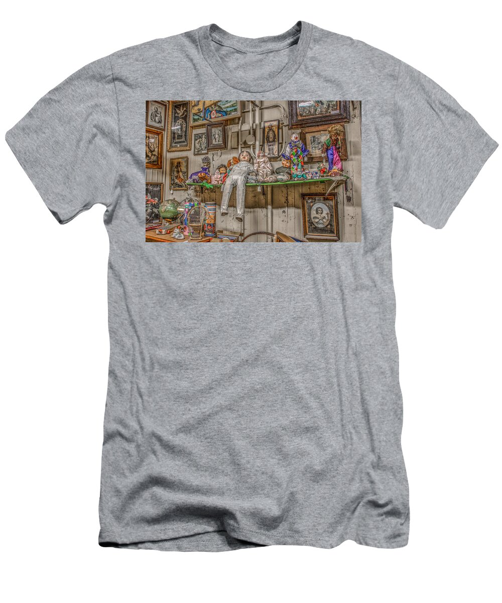 Antique Dolls T-Shirt featuring the photograph All By My Shelf by Ray Congrove