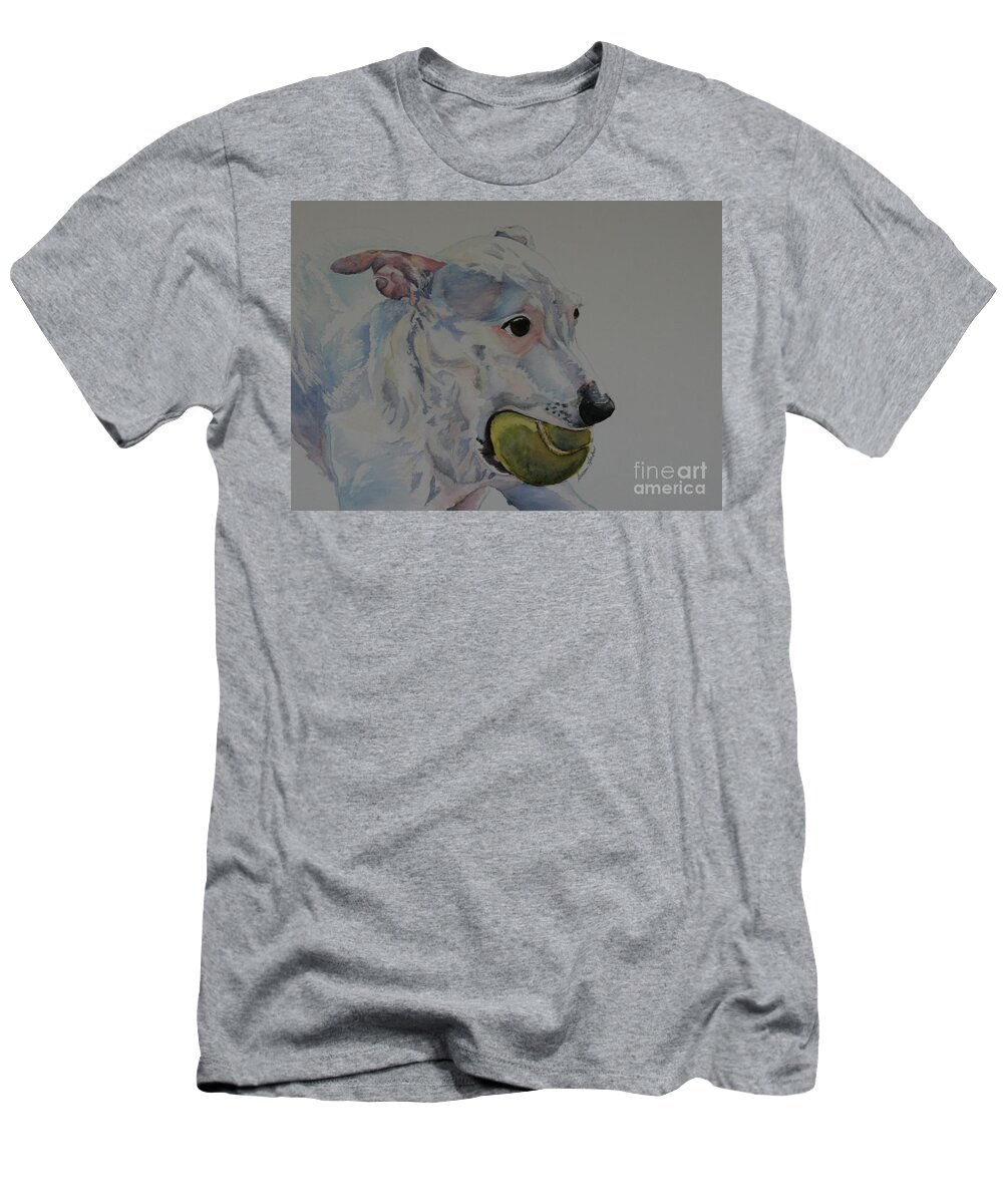Dog T-Shirt featuring the painting All Mine by Susan Herber