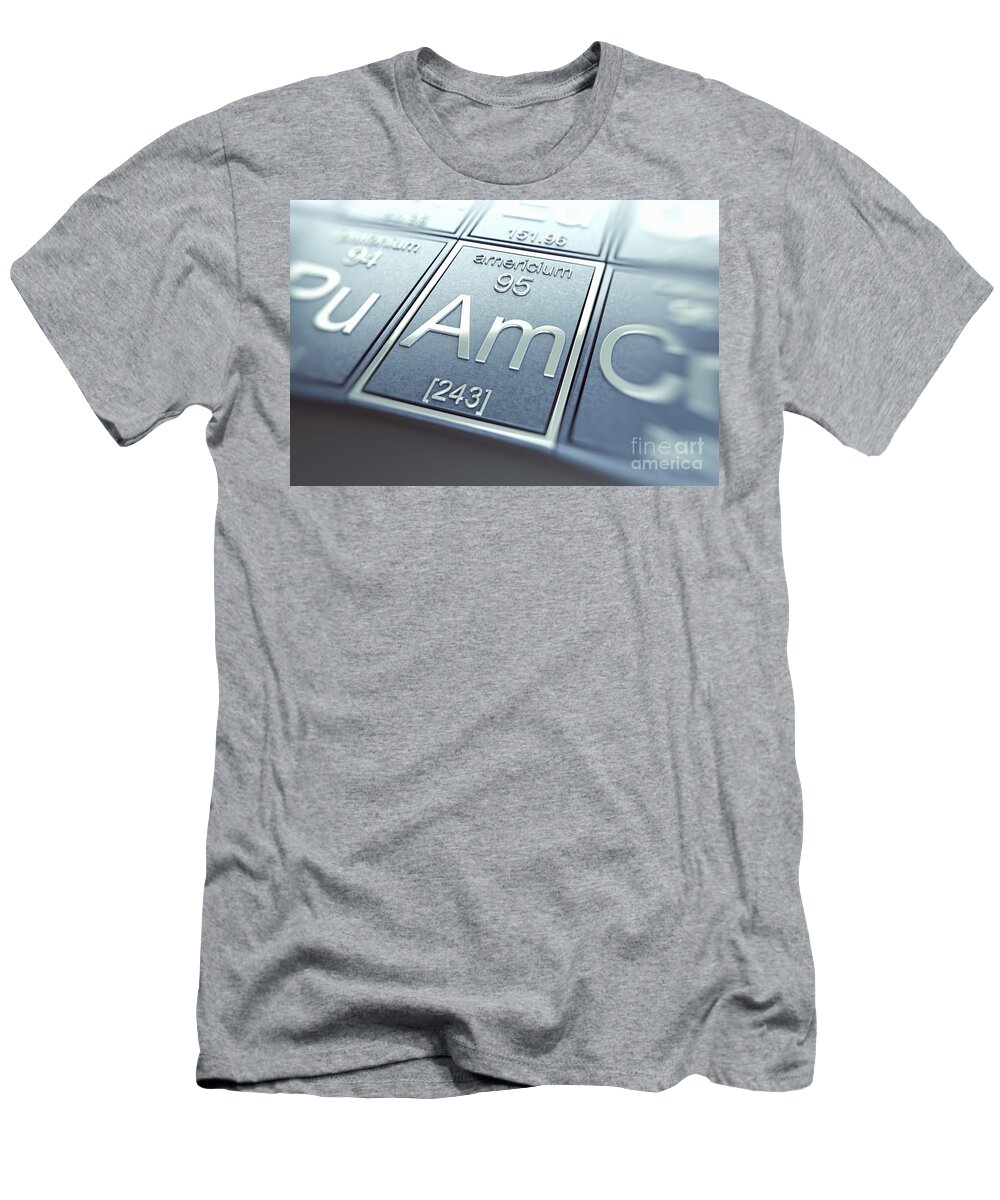 Synthetic Element T-Shirt featuring the photograph Americium Chemical Element by Science Picture Co