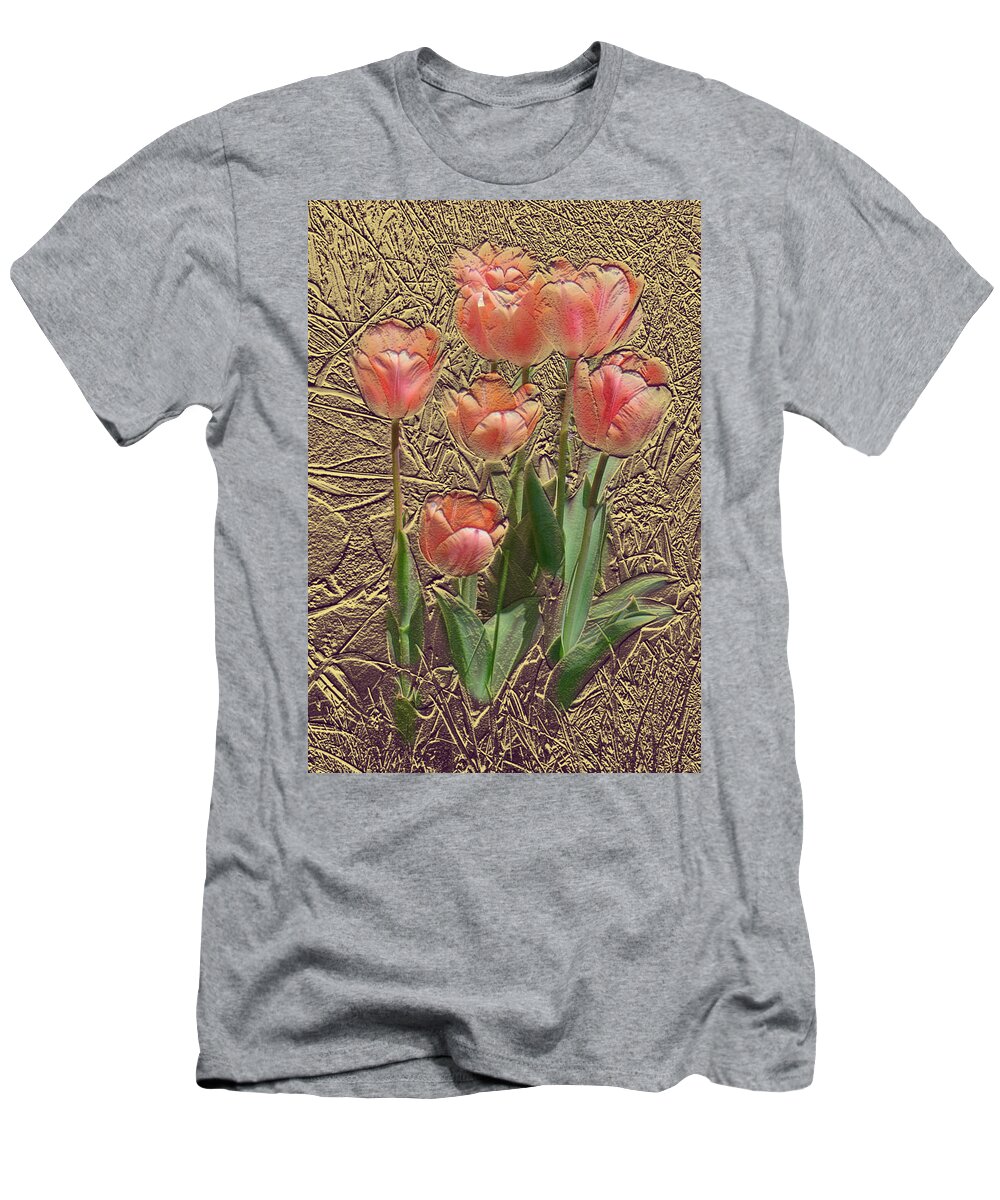 T-Shirt featuring the photograph Apricot Tulips by Steve Karol