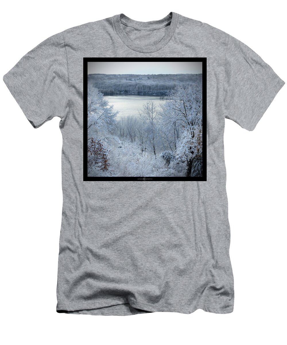 Water T-Shirt featuring the photograph April Snow Open Water by Tim Nyberg