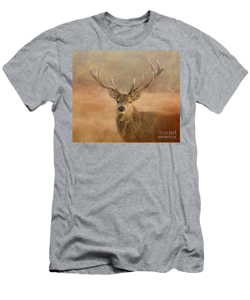 Deer T-Shirt featuring the photograph Magnificant Stag by Linsey Williams