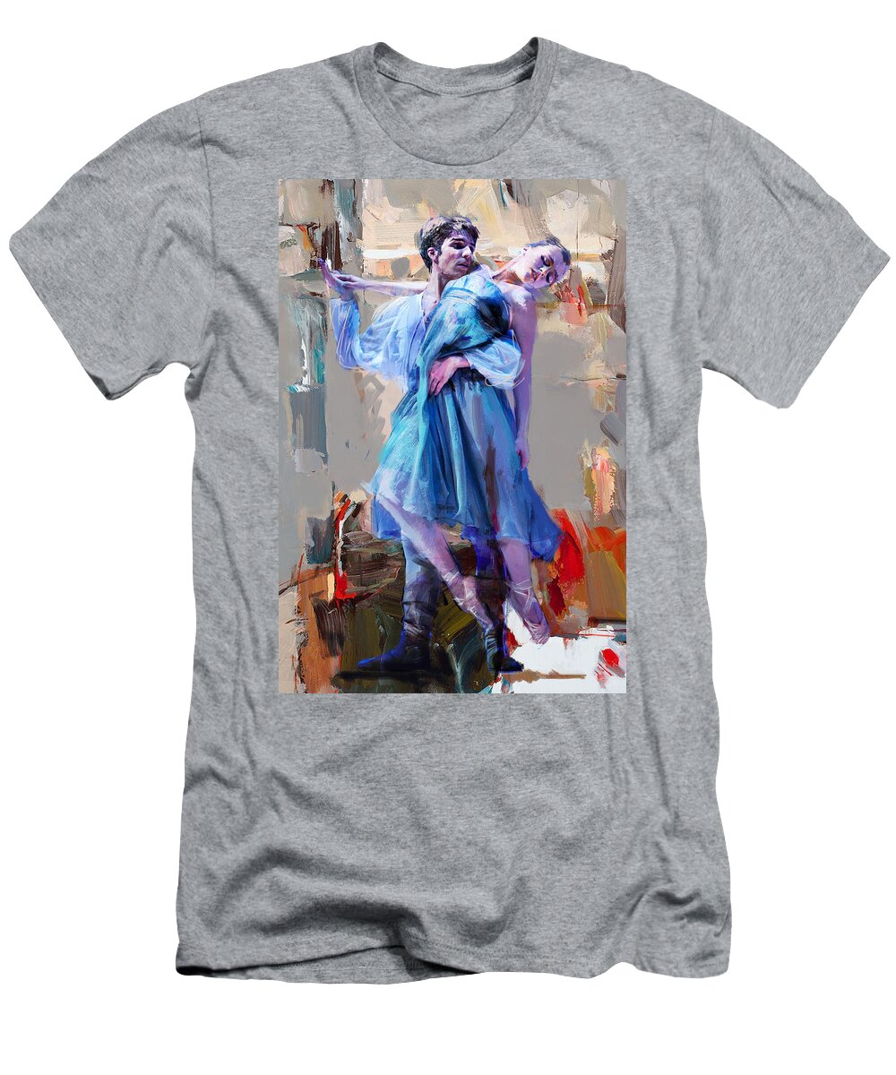 Catf T-Shirt featuring the painting Ballerina 37 by Mahnoor Shah