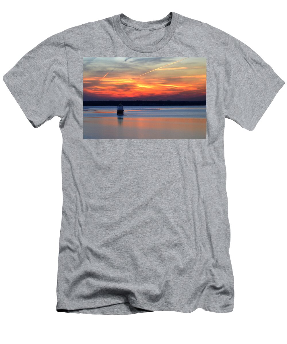 Chesapeake Bay T-Shirt featuring the photograph Baltimore Light at Gibson Island by Bill Swartwout