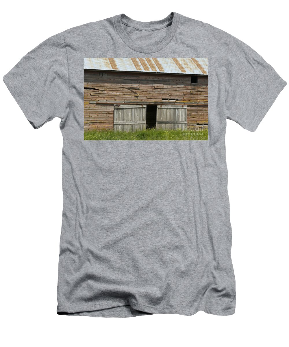 Barn T-Shirt featuring the photograph Barn Doors by John Shaw