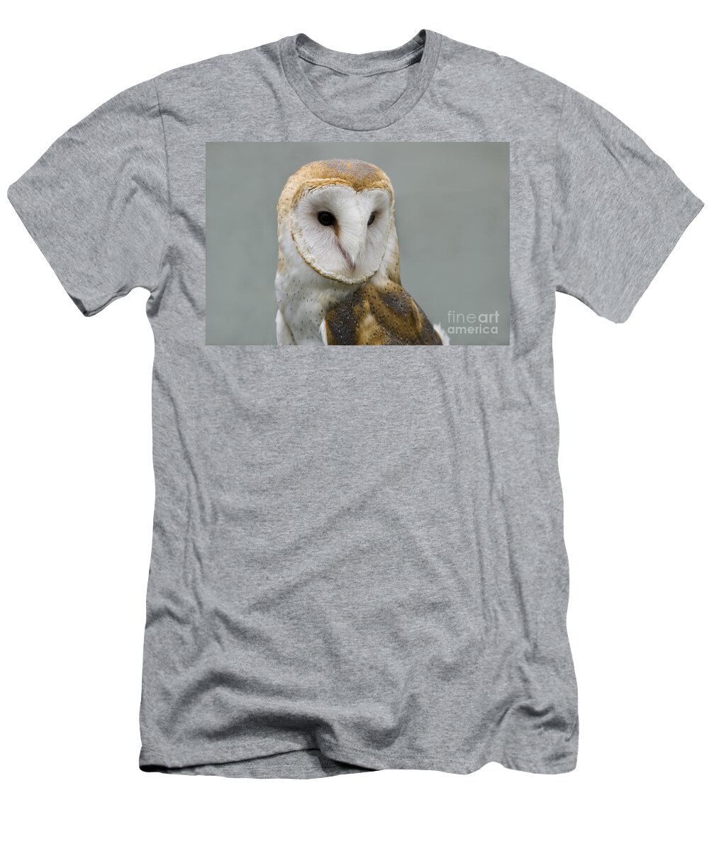 Barn Owl T-Shirt featuring the photograph Barn Owl No. 7 by John Greco