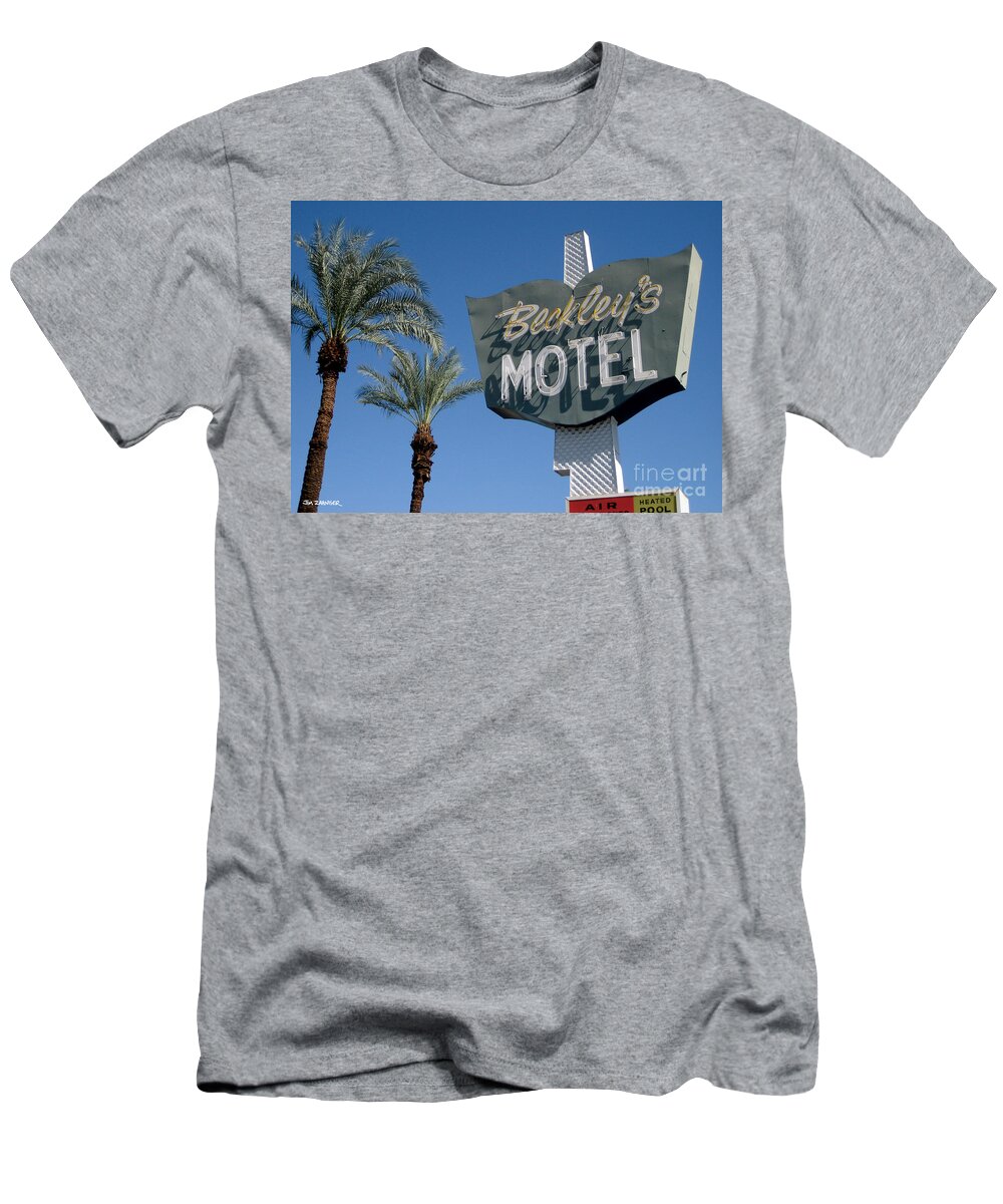 Googie T-Shirt featuring the digital art Beckley's Motel Cathedral City by Jim Zahniser