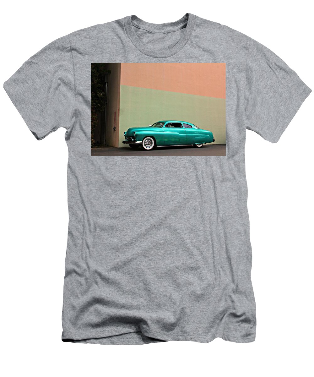Merc T-Shirt featuring the photograph Big Green Merc Just Around the Corner by Steve Natale