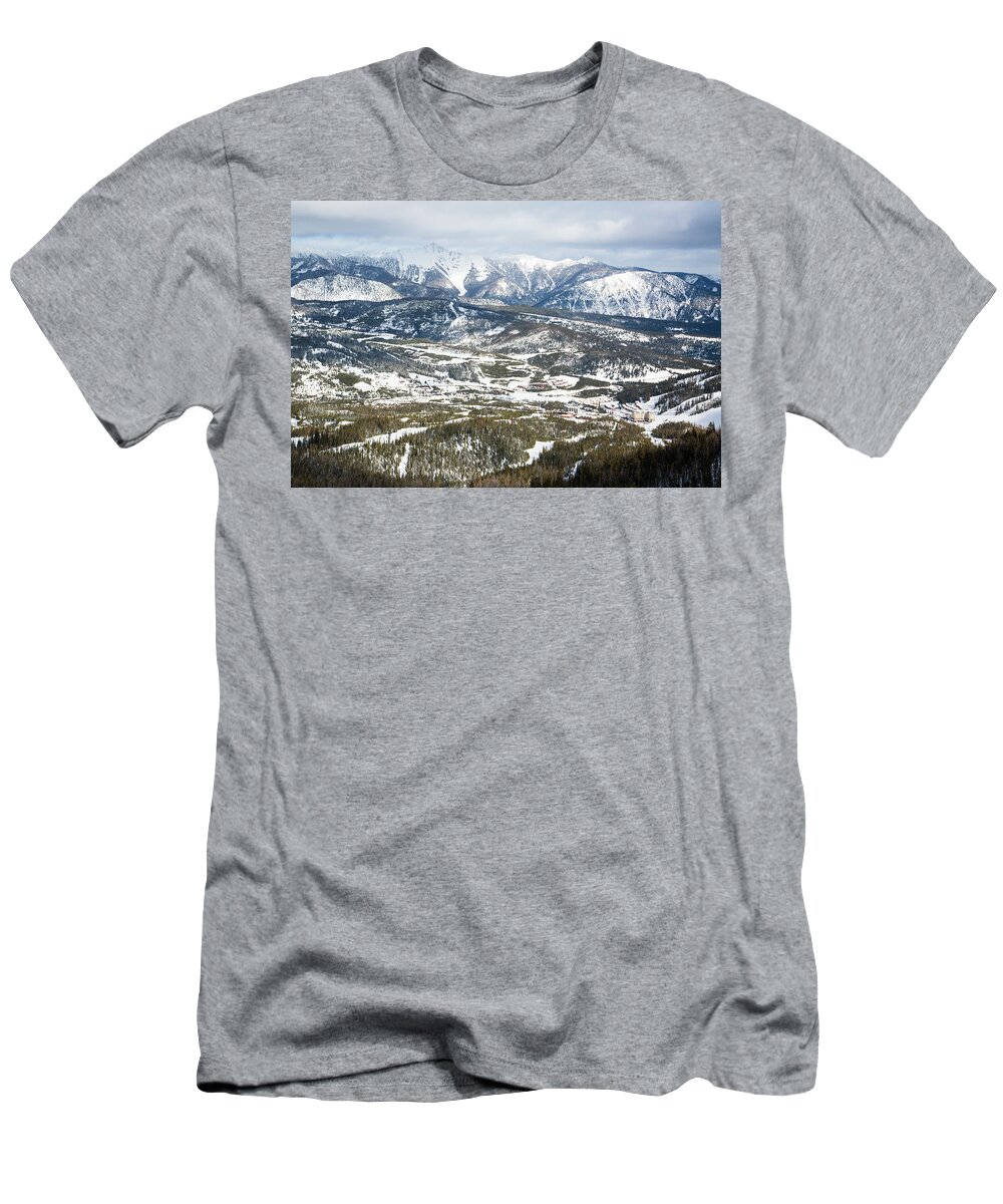 Beauty In Nature T-Shirt featuring the photograph Big Sky Resort The Largest Ski Resort by Craig Moore