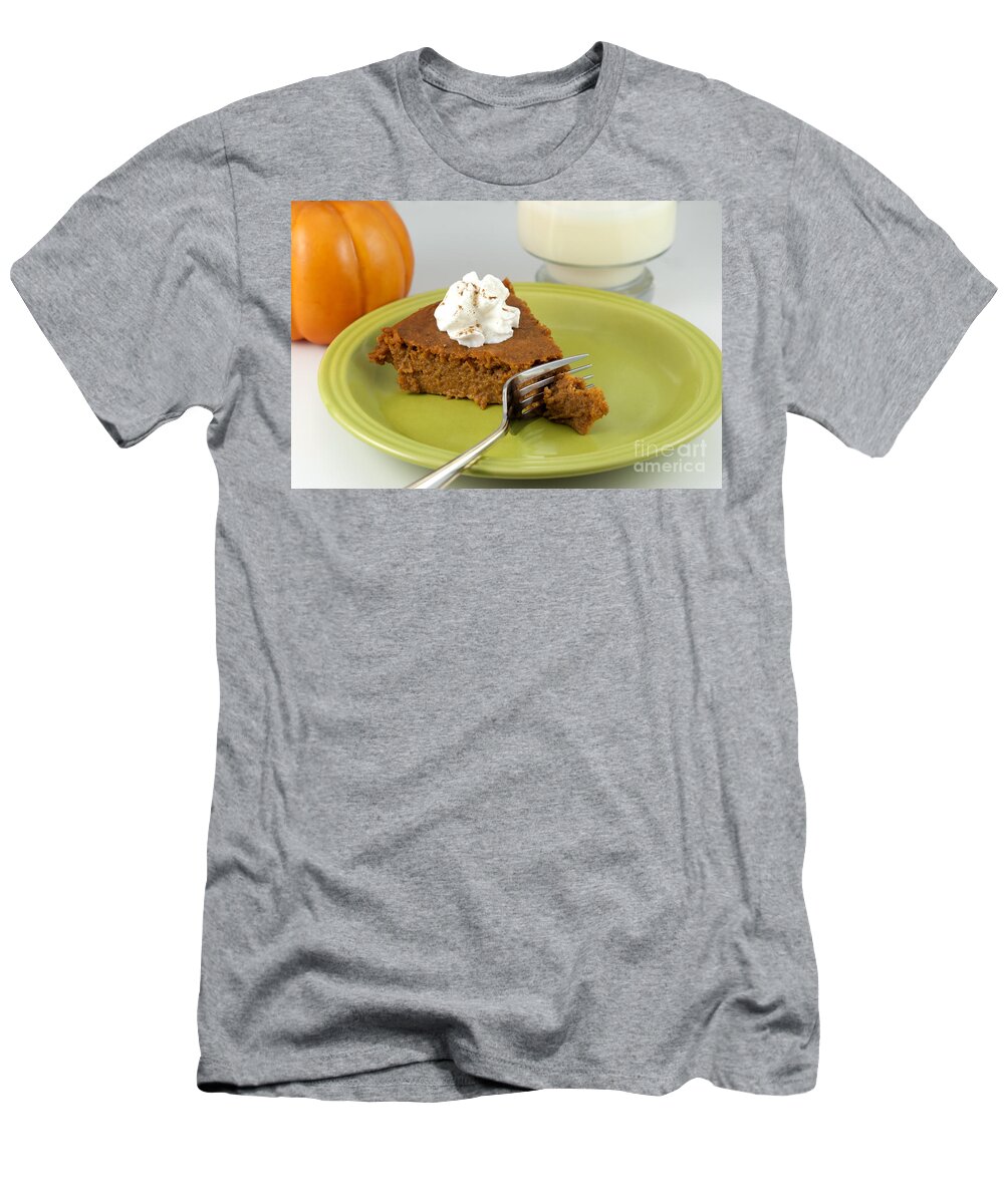 Baked T-Shirt featuring the photograph Bite of Pumpkin Pie by Juli Scalzi