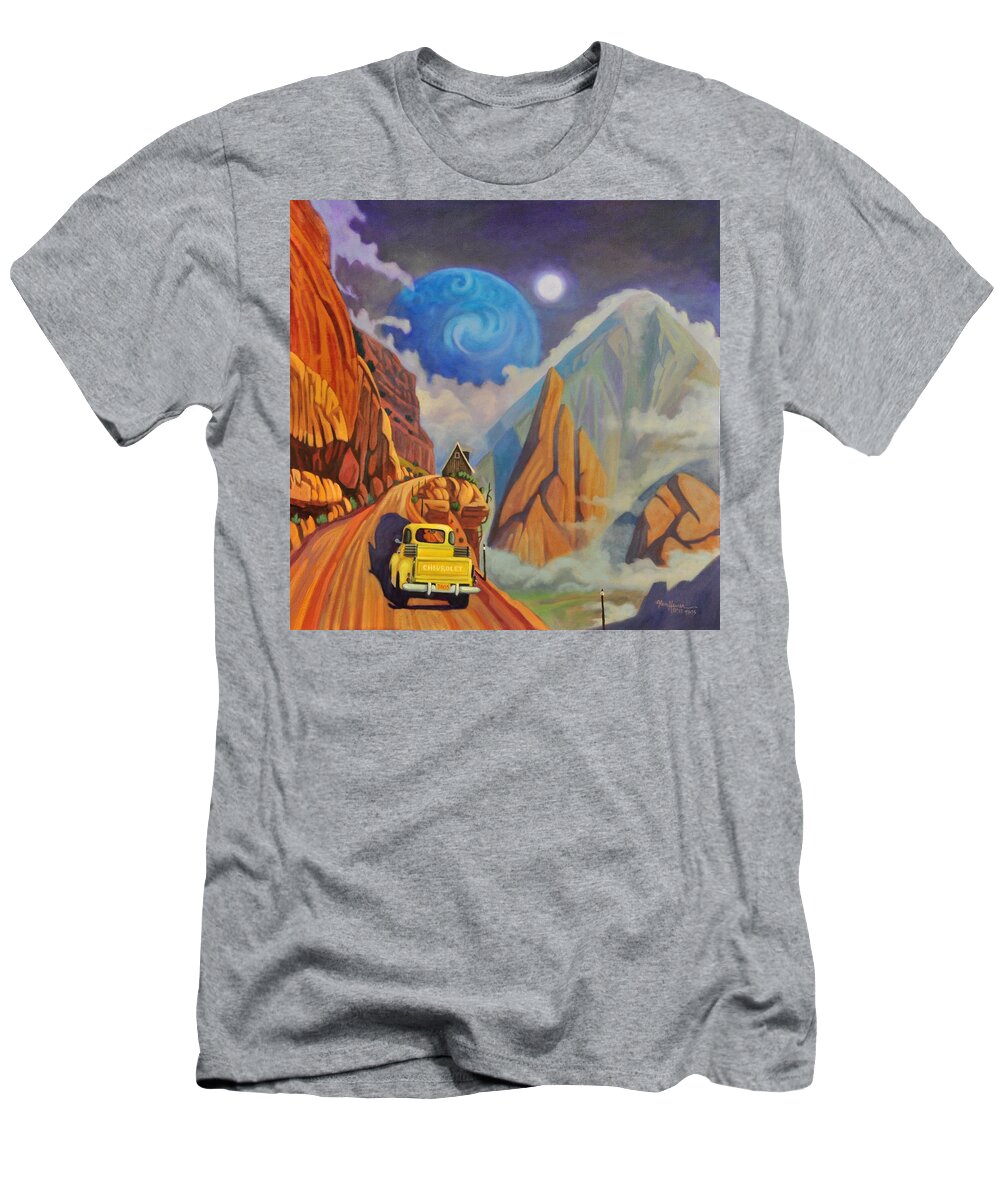 Old T-Shirt featuring the painting Cliff House by Art West