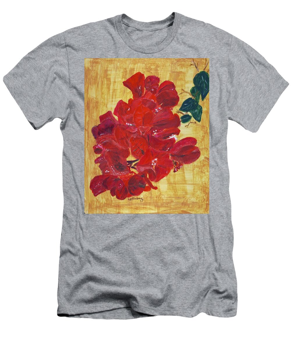 Flowers T-Shirt featuring the painting Bougainvillea by Linda Feinberg