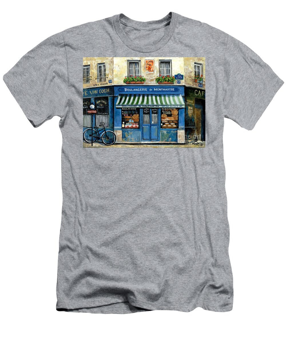 Europe T-Shirt featuring the painting Boulangerie de Montmartre by Marilyn Dunlap