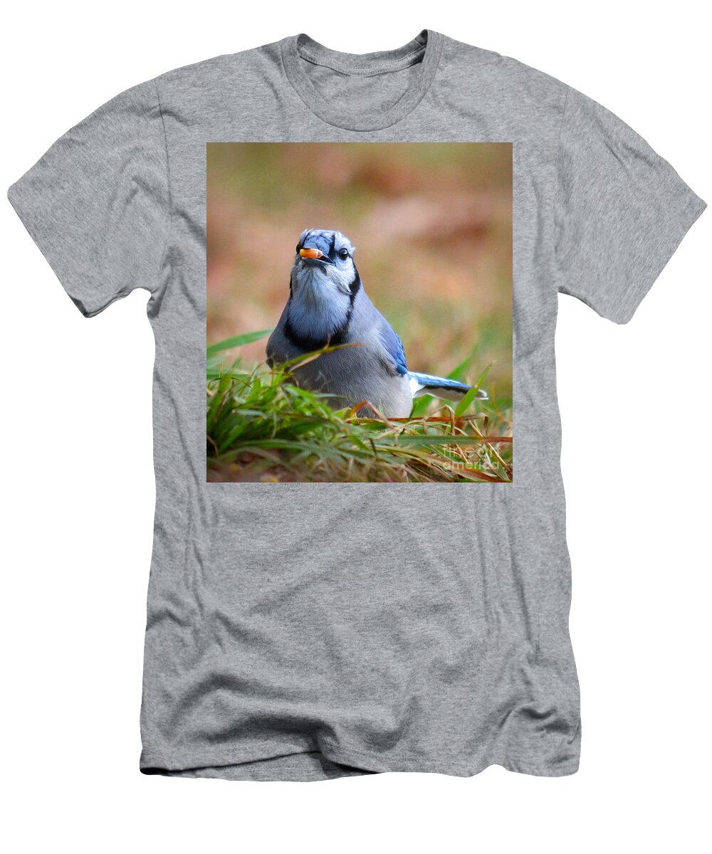 Bluejay T-Shirt featuring the photograph Breakfast by Amy Porter
