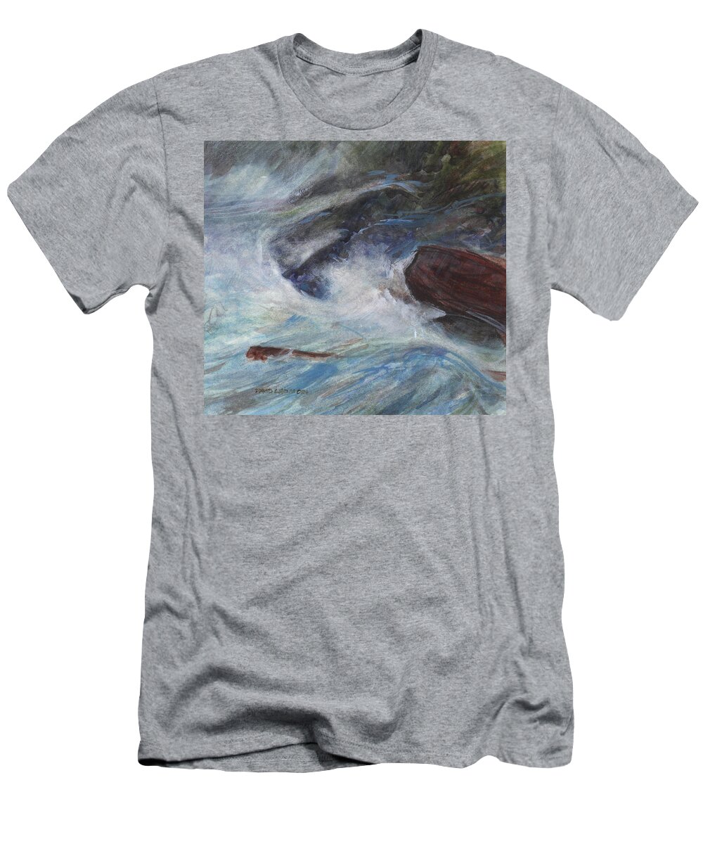 David Ladmore T-Shirt featuring the painting Bright Storm 2 by David Ladmore