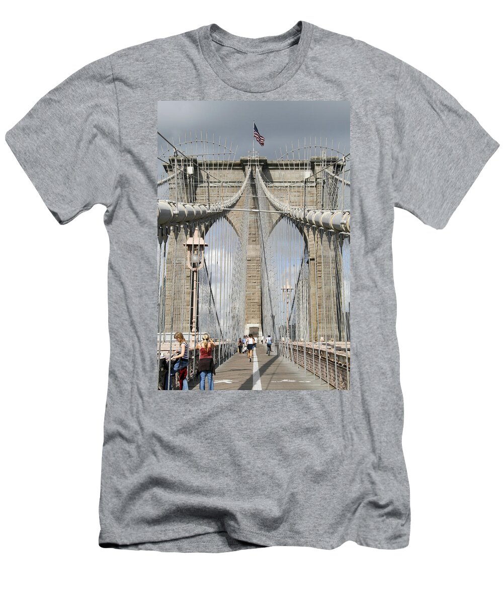 Brooklyn Bridge T-Shirt featuring the photograph Brooklyn Bridge by Sue Leonard