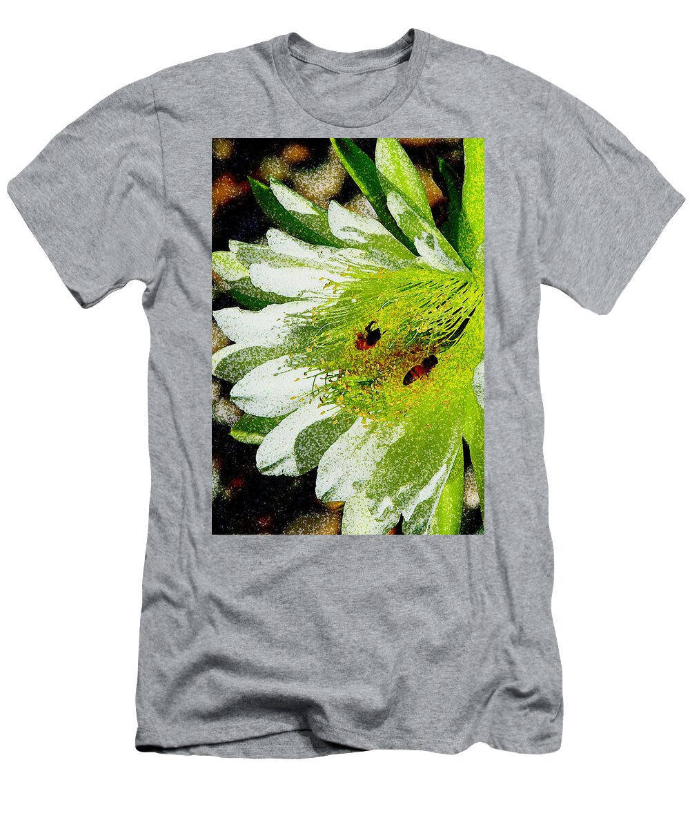 Epiphyllum Orchid Cactus T-Shirt featuring the photograph Cactus Potion Series Three by Antonia Citrino