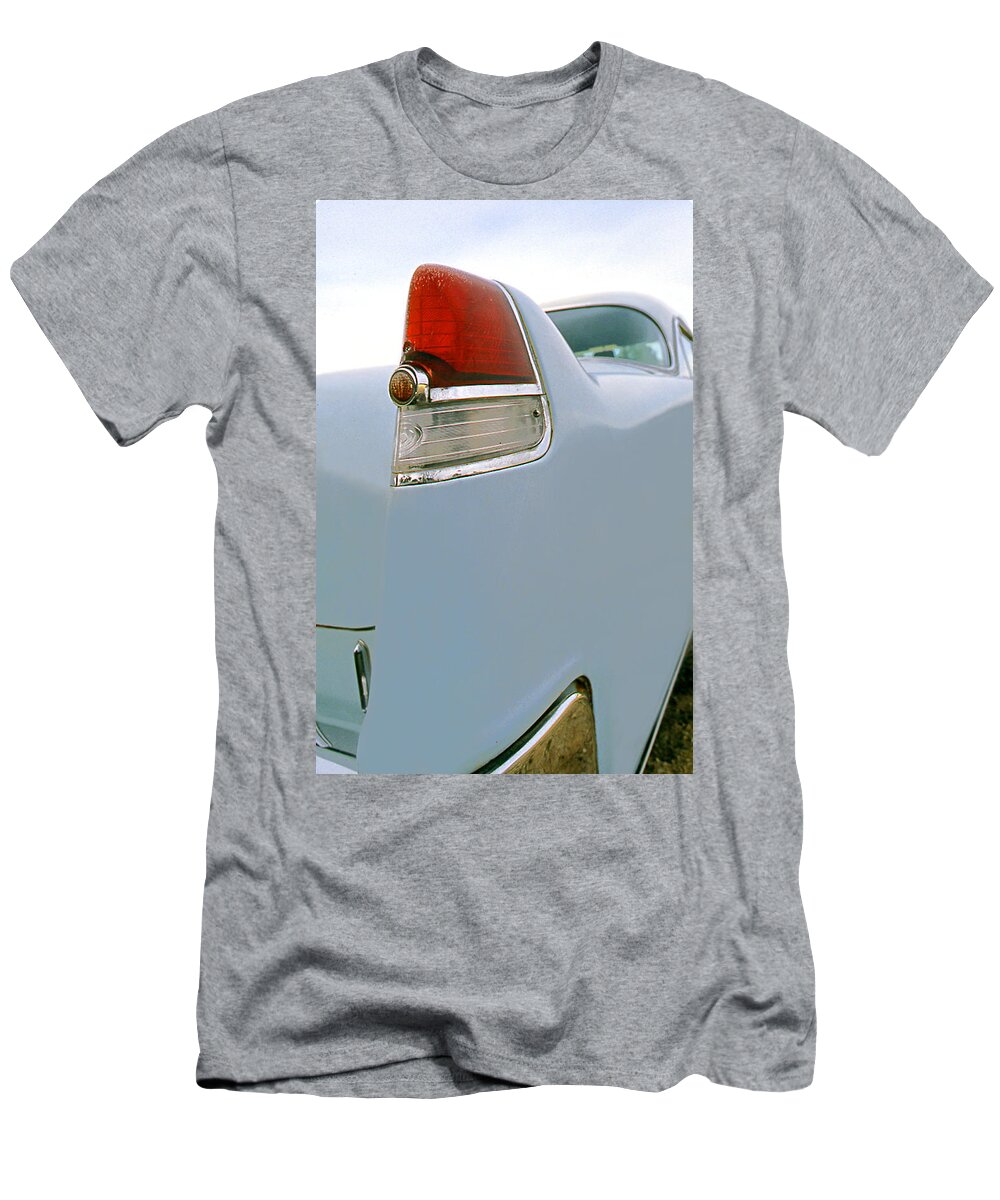 Old Cars T-Shirt featuring the photograph Caddy Fin by Jim Smith